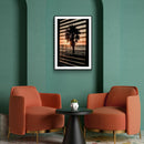 Palmboom Zonsopgang - Walljar