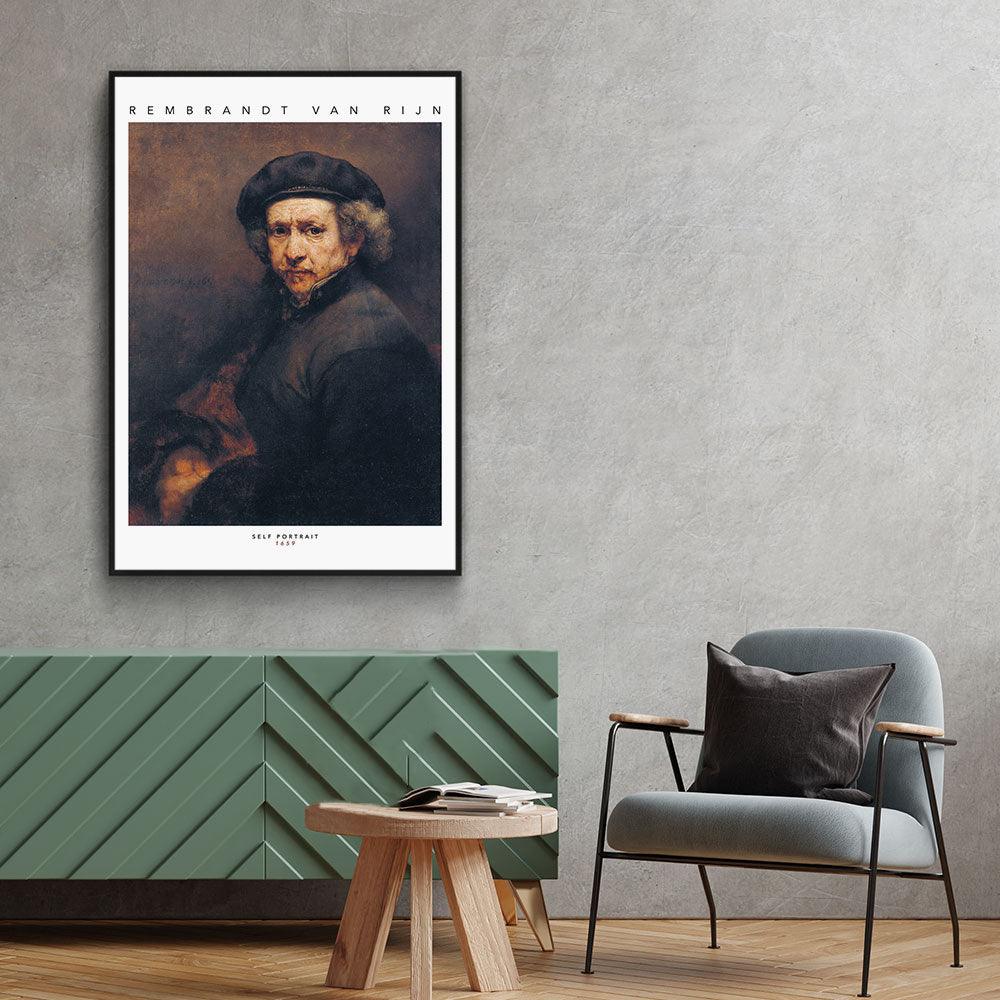 Buy Rembrandt van Rijn - Self Portrait painting | walljar.com, image size:1000x1000