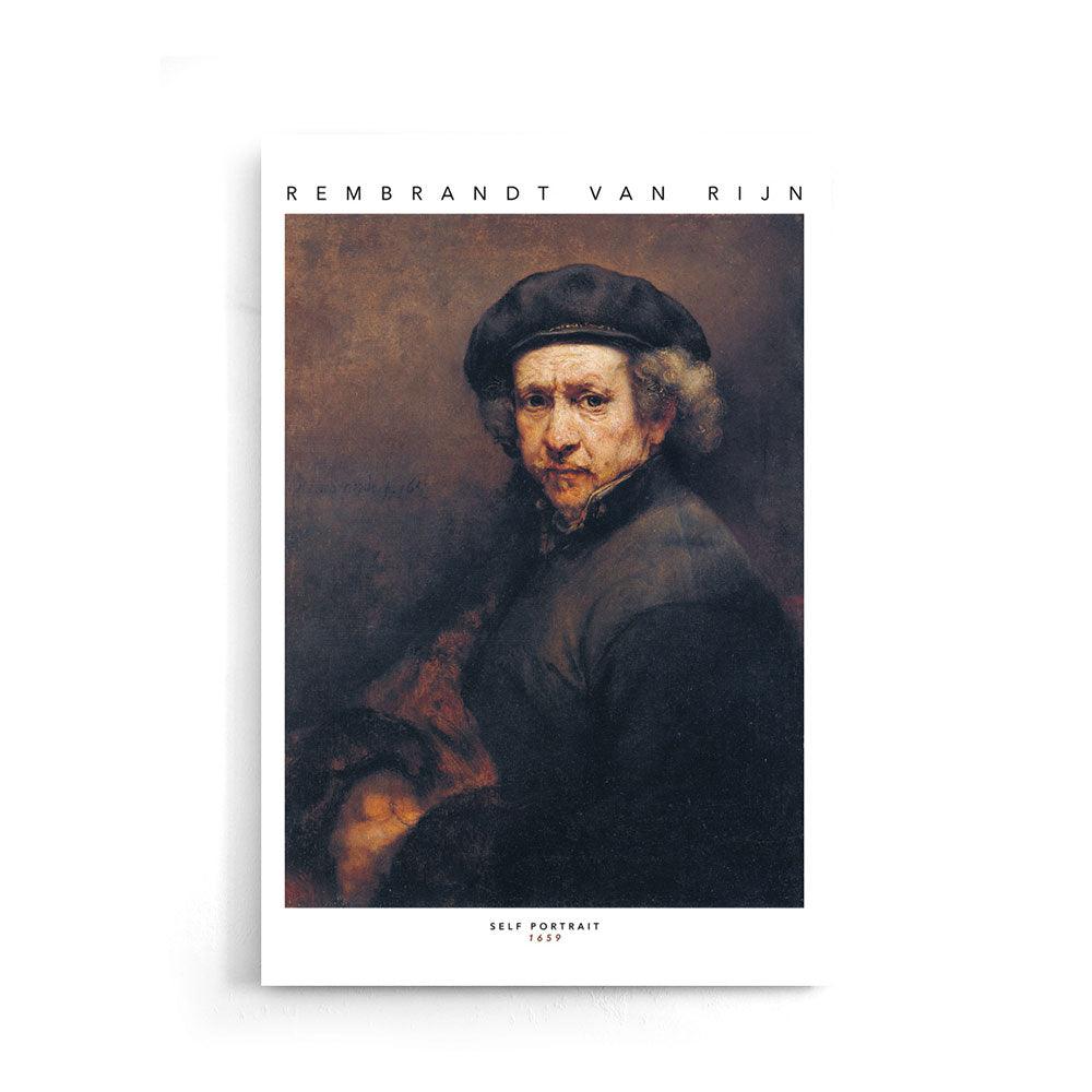 Buy Rembrandt van Rijn - Self Portrait painting | walljar.com, image size:1000x1000