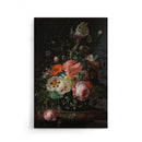 Ruysh - Stilleven met Bloemen op Marmeren Tafelblad - Walljar