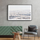 Luchtballonnen sneeuw poster