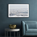 Luchtballonnen sneeuw poster