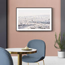 Luchtballonnen sneeuw poster