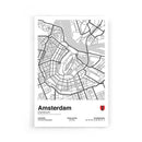 Stadskaart Amsterdam Centrum II poster