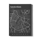 Stadskaart Amsterdam Centrum III canvas