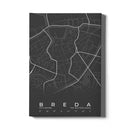 Stadskaart Breda Centrum canvas