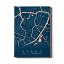 Stadskaart Breda Centrum VI canvas