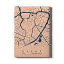 Stadskaart Breda Centrum VI canvas
