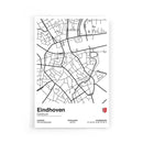 Stadskaart Eindhoven Centrum II op poster