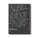 Stadskaart Eindhoven Centrum II op canvas