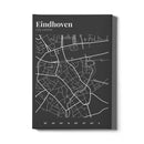 Stadskaart Eindhoven Centrum III op canvas