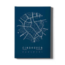 Stadskaart Eindhoven Centrum IV op canvas