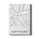 Stadskaart Eindhoven Centrum op canvas