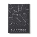 Stadskaart Eindhoven Centrum op canvas
