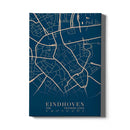 Stadskaart Eindhoven Centrum VI op canvas