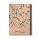 Stadskaart Eindhoven Centrum VI op canvas