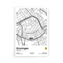 Stadskaart Groningen Centrum II op poster