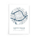 Stadskaart Groningen Centrum IV op poster