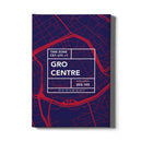 Stadskaart Groningen Centrum V op canvas