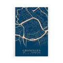 Stadskaart Groningen Centrum VI op poster