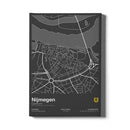 Stadskaart Nijmegen Centrum II op canvas
