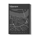 Stadskaart Nijmegen Centrum III op canvas