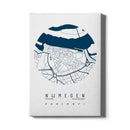 Stadskaart Nijmegen Centrum IV op canvas