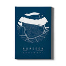 Stadskaart Nijmegen Centrum IV op canvas