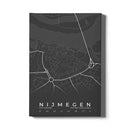 Stadskaart Nijmegen Centrum op canvas