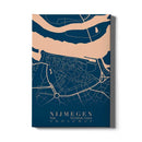 Stadskaart Nijmegen Centrum VI op canvas