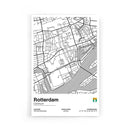 Stadskaart Rotterdam Centrum II poster