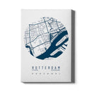 Stadskaart Rotterdam Centrum IV canvas