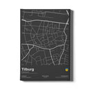 Stadskaart Tilburg Centrum II op canvas