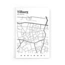 Stadskaart Tilburg Centrum III op poster