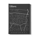 Stadskaart Tilburg Centrum III op canvas