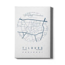 Stadskaart Tilburg Centrum IV op canvas