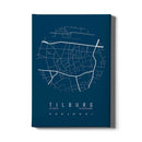 Stadskaart Tilburg Centrum IV op canvas