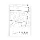 Stadskaart Tilburg Centrum op poster