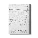 Stadskaart Tilburg Centrum op canvas