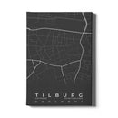 Stadskaart Tilburg Centrum op canvas