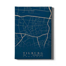 Stadskaart Tilburg Centrum VI op canvas