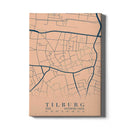 Stadskaart Tilburg Centrum VI op canvas