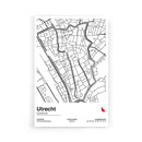 Stadskaart Utrecht Centrum II poster