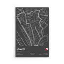 Stadskaart Utrecht Centrum II poster
