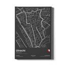 Stadskaart Utrecht Centrum II canvas