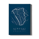 Stadskaart Utrecht Centrum IV canvas