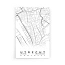 Stadskaart Utrecht Centrum poster