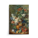 Van Huysem - Stilleven met Bloemen en Vlinders - Walljar