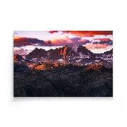 Gebergte zonsondergang poster