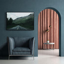 Bos gebergte weg poster